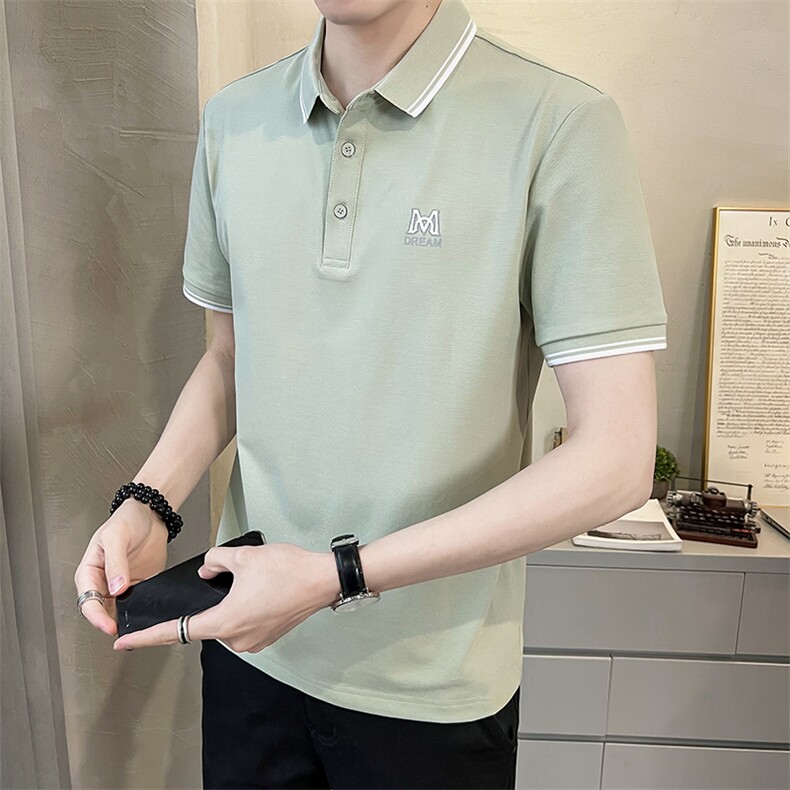 数据款Polo衫时尚刺绣男款短袖青春流行T恤DS-A329-PL2037-P50,男装Polo衫,电商A329