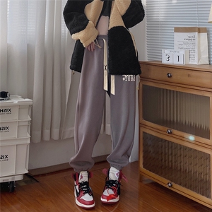 中性  秋冬休闲宽松印花卫裤长裤男女美潮 A6603 P50控68 加绒P60图片