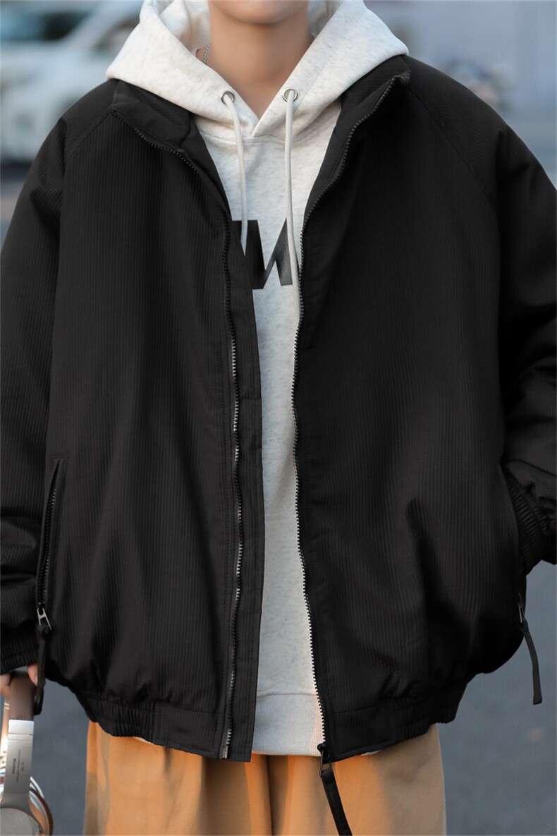 冬季立领棉衣男士日系复古美拉德咖啡色加棉加厚保暖宽松棉服外套,男装棉衣,星座505-2（原电商A260-1)