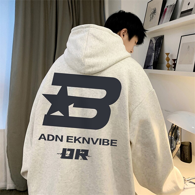 抖音得物供货可提供视频秋冬重磅美式宽松连帽卫衣DL2021,男装卫衣,电商A486