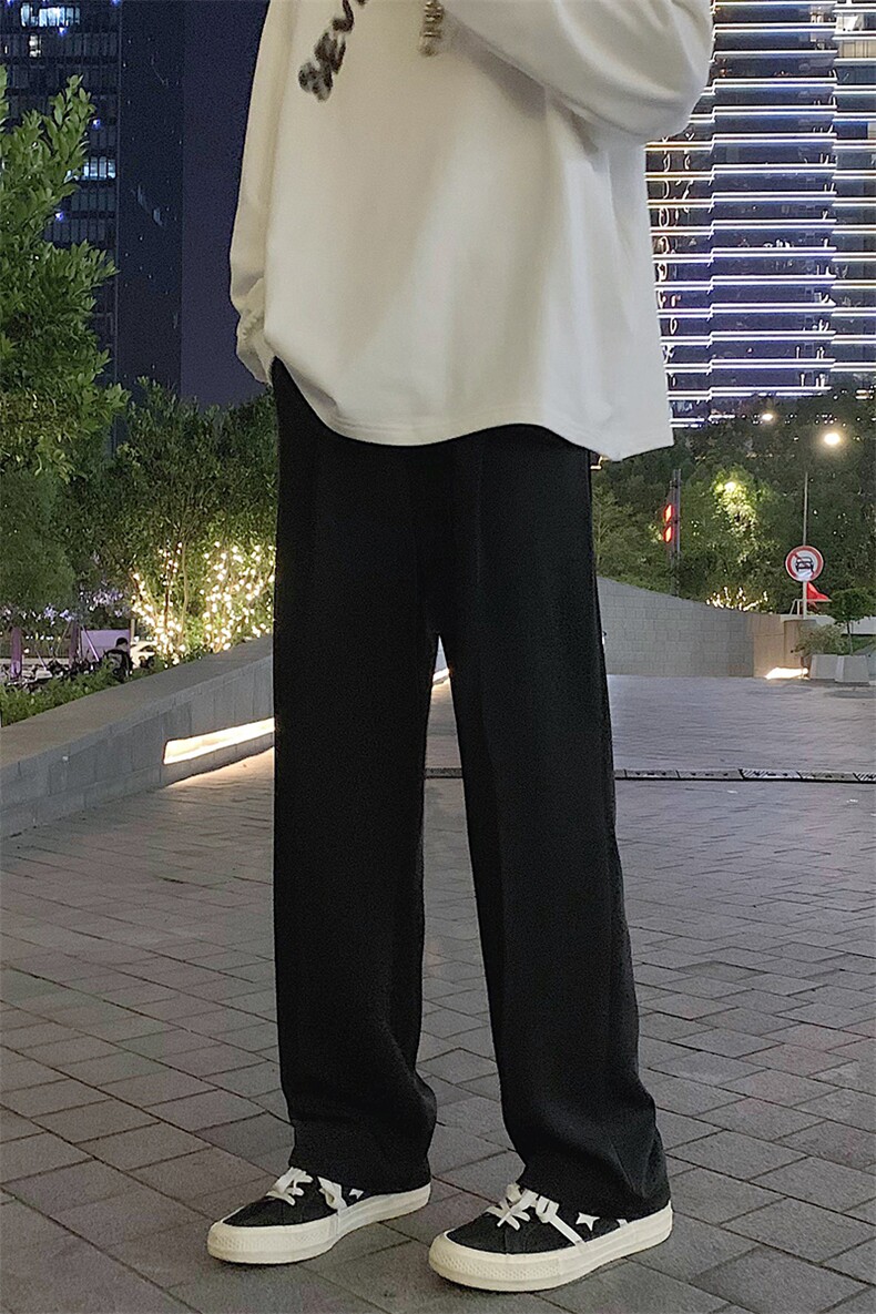 港风已爆抖音冰丝西裤长裤休闲裤直筒裤A014-DY2108-P50控68,男装西裤,电商A014