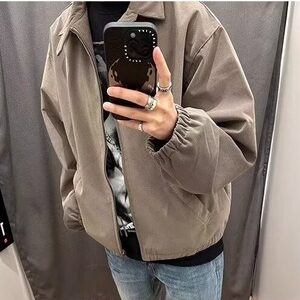 美式复古短款外套男女同款秋冬潮牌高级感痞帅棒球服夹克图片