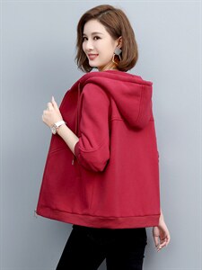 2021冬季新款时尚休闲连帽加绒外套女宽松显瘦保暖上衣图片