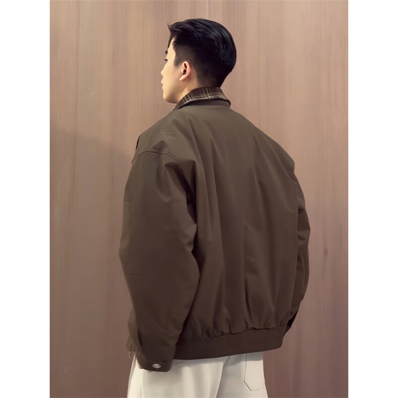 现货美式宽松假两件三防夹棉加厚翻领棉服6106特P85,男装棉衣,星座205-3
