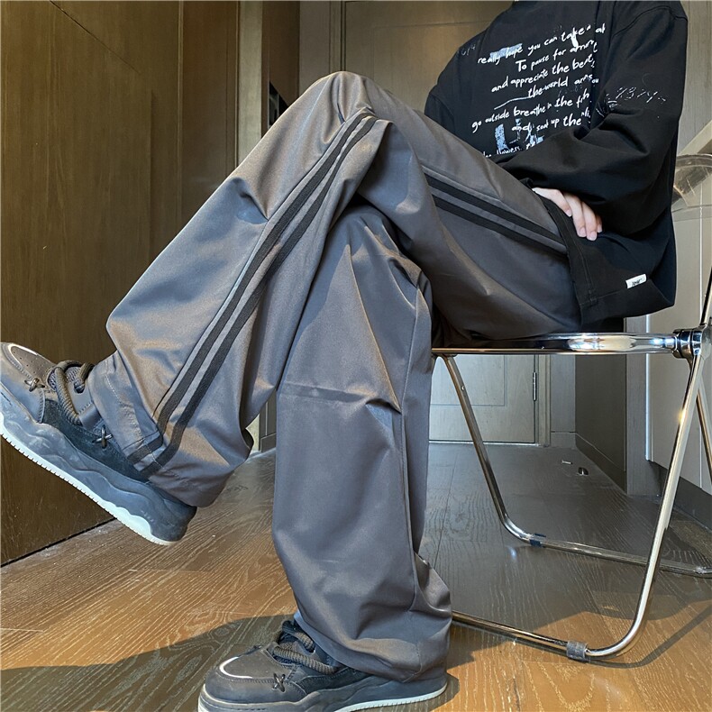 秋季新款潮流户外褶皱条纹设计宽松冲锋裤B315-K24290-特p35控68图片