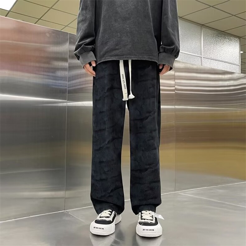 春秋潮休闲裤扎染宽松型男直筒运动裤长裤时尚潮牌1170P38,男装休闲裤,星座410-2