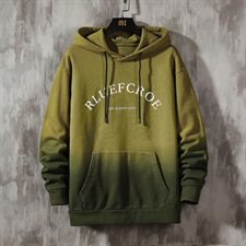 渐变色潮流宽松连帽卫衣韩版百搭休闲上衣服秋季外套DF73T，男装卫衣，电商A102
