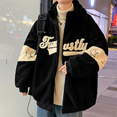 得物冬款加绒棉衣羊羔绒潮流外套ins男装MY108P110控价158，男装棉衣，电商A086