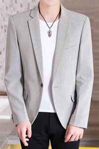 2021春秋季新款西装男西服简约外套商务休闲单西男装外套XF286-P85图片