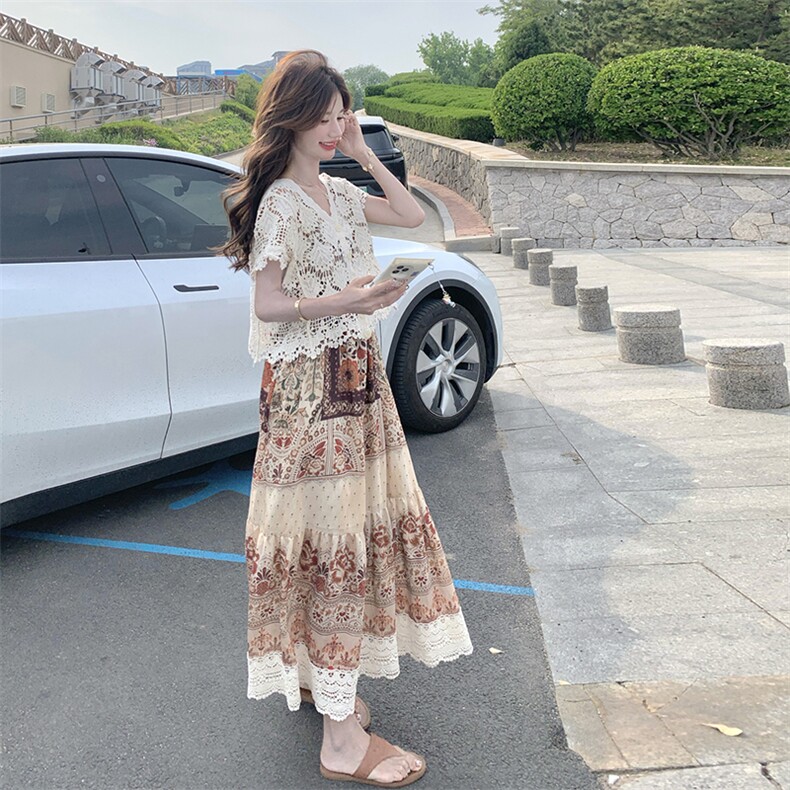 现货波西米亚风度假裙套装2072P175K248,女装套装/套裙,2C176
