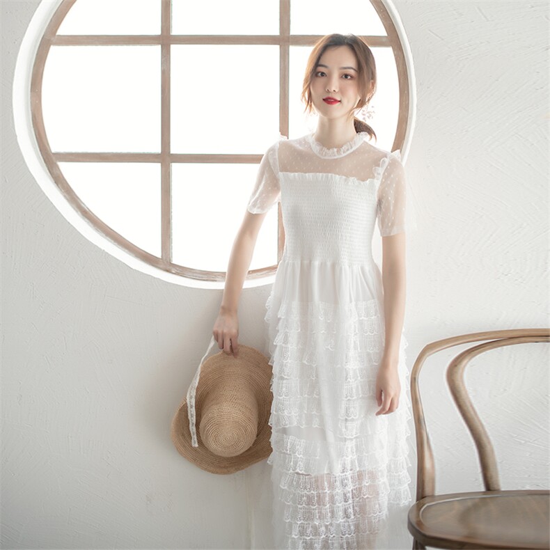 连衣裙修身百搭潮流2021年夏季长袖显瘦简约个性时尚圆领,女装连衣裙,依恋蒂丝