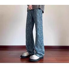 1506-1/GQ0020/P43满印字母提花牛仔裤夏季美式高街裤子，男装牛仔裤，星座1506A