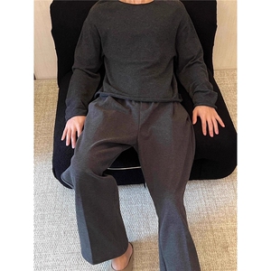 秋冬加厚毛呢小西裤男士新款九分休闲裤商务西裤修身直筒裤子长裤图片
