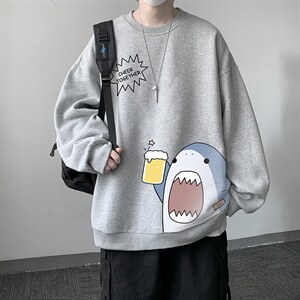 圆领卫衣男大码加厚加绒长袖t恤男S6137-P28 加绒款-P33图片