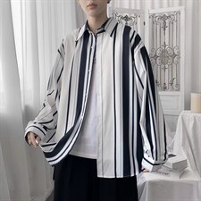 长袖衬衫男港风日系春季韩版潮流帅气衬衣CS023P36，男装衬衫，星座1116-2