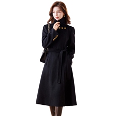 现货新款御姐定制修身气质显高显瘦双面羊毛呢大衣，女装双面呢大衣，丝露怡语