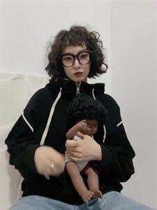 拼色卫衣,女装卫衣/绒衫,一颗柠檬