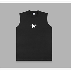 抖音得物供货现货重磅纯棉美式休闲印花宽松无袖背心潮牌t恤ABX01，男装背心/马甲，电商A443