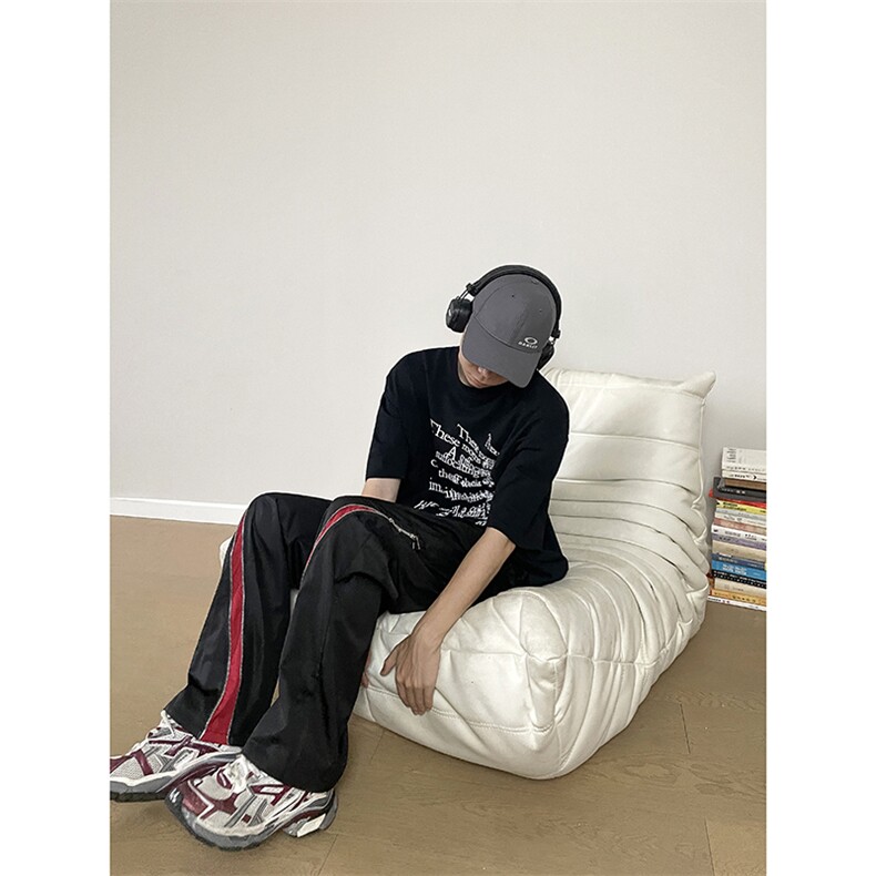 B221美式ins高街小众拼接宽松休闲登山裤冲锋裤LK23110-P65控88,男装休闲裤,电商B221