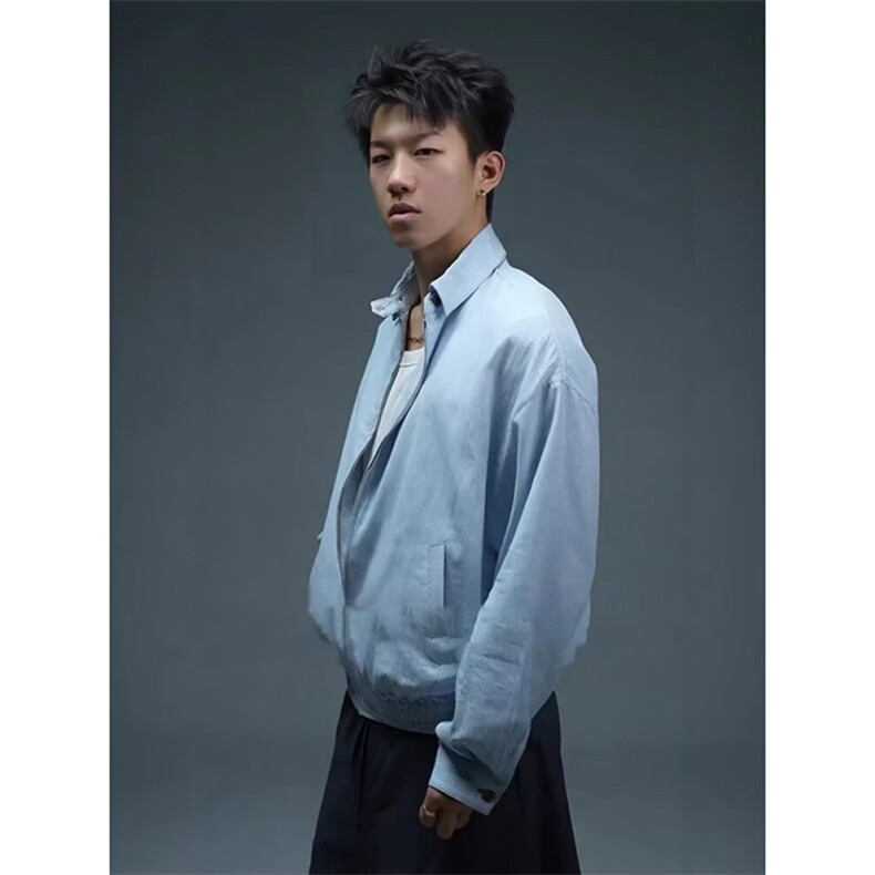 时尚条纹双层内里夹克,男装夹克,星座410-6（原星座1304-1）