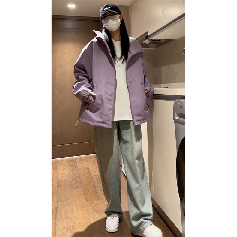 【直播】2024春季防风宽松连帽冲锋外套冲锋衣C2301-TP65控价88,男装夹克,电商A102-1