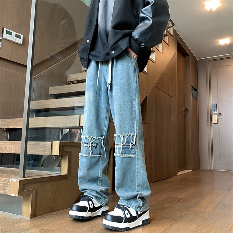 公寓风A129-K080P48秋冬水洗牛仔长裤【抖音客户可持续提供视频】图片