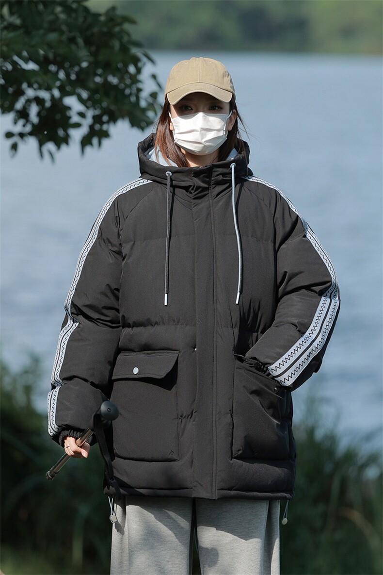 港风潮牌新款织带连帽棉服潮流保暖棉衣M086-P95控139,男装棉衣,星座717