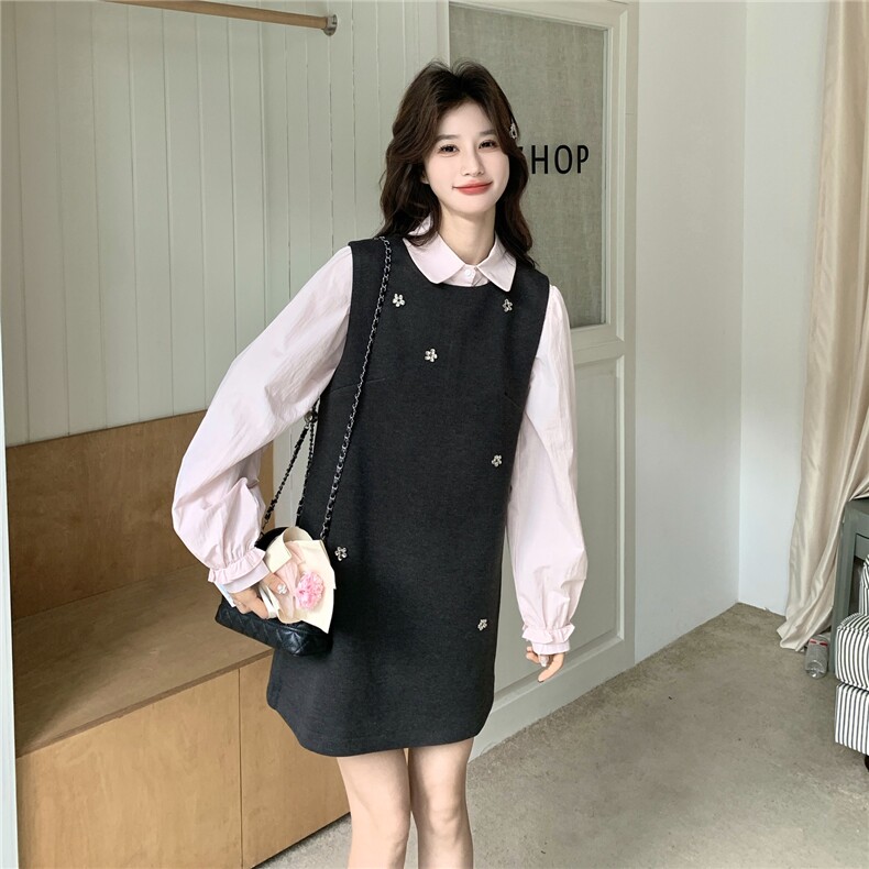 新款，衬衫+背心裙两件套2C093-6693-P175-K188,女装套装/套裙,2C093