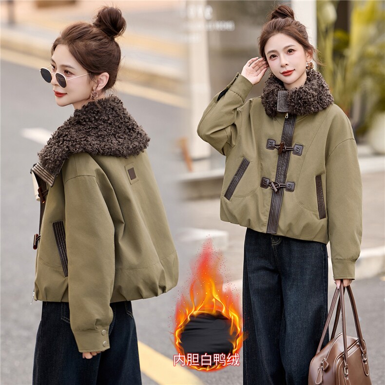 现货BAO款新增颜色2025冬季新款大毛领派克羽绒服女外套，女装羽绒服，美沁