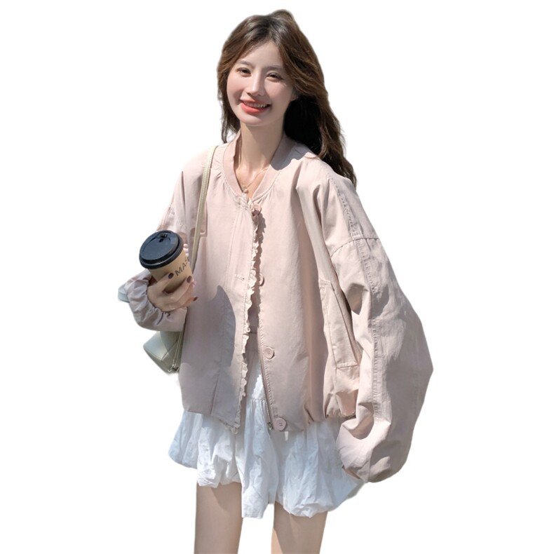 短外套女新款设计感减龄休闲棒球服上衣,女装短外套,2C012