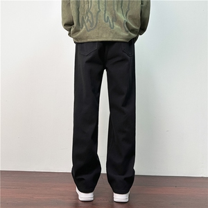 k1002-p45-控68 M-5XL牛仔黄泥在高阶宽松大码牛仔裤cityboy图片