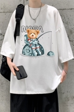 Q11251-P30春夏季七分袖t恤男大码五分袖男短袖中袖大皂风，男装T恤，电商A040