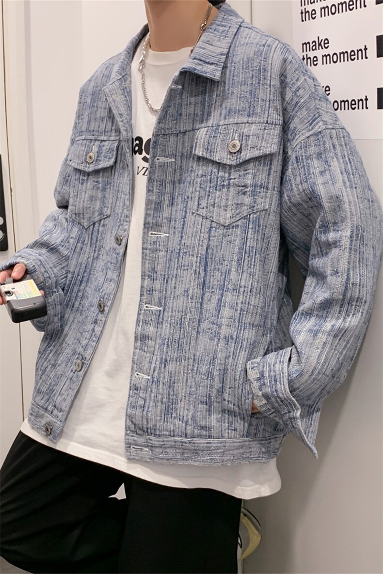 JK6017/P75春装新款港风洗水宽松牛仔外套夹克男女大码上衣控108，男装夹克，电商A141