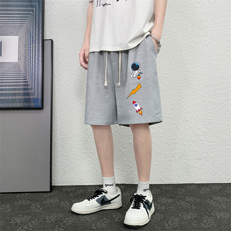 HD74165-P22华夫格短裤男大码宽松五分裤男直筒中裤,男装休闲裤,电商A040