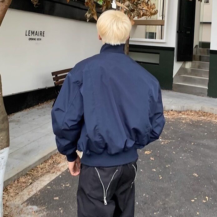 美式cleanfit短款棒球服外套男宽松飞行员羽绒棉服男女同款,男装棉衣,星座506A