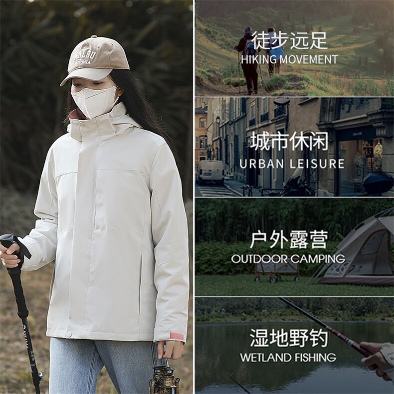 锋外套男士2026春秋季新款防风衣男生户外连帽夹克,男装工装外套,宏恒