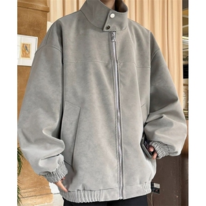 新款男女高级感立领机车皮衣户外套春季新款痞帅保暖上衣 J530图片