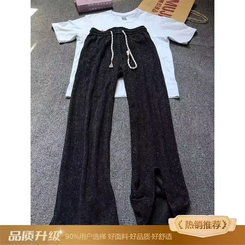 港风秋款男满天星条纹直筒宽松长裤系带休闲裤h0441P43,男装休闲裤,星座1013-1