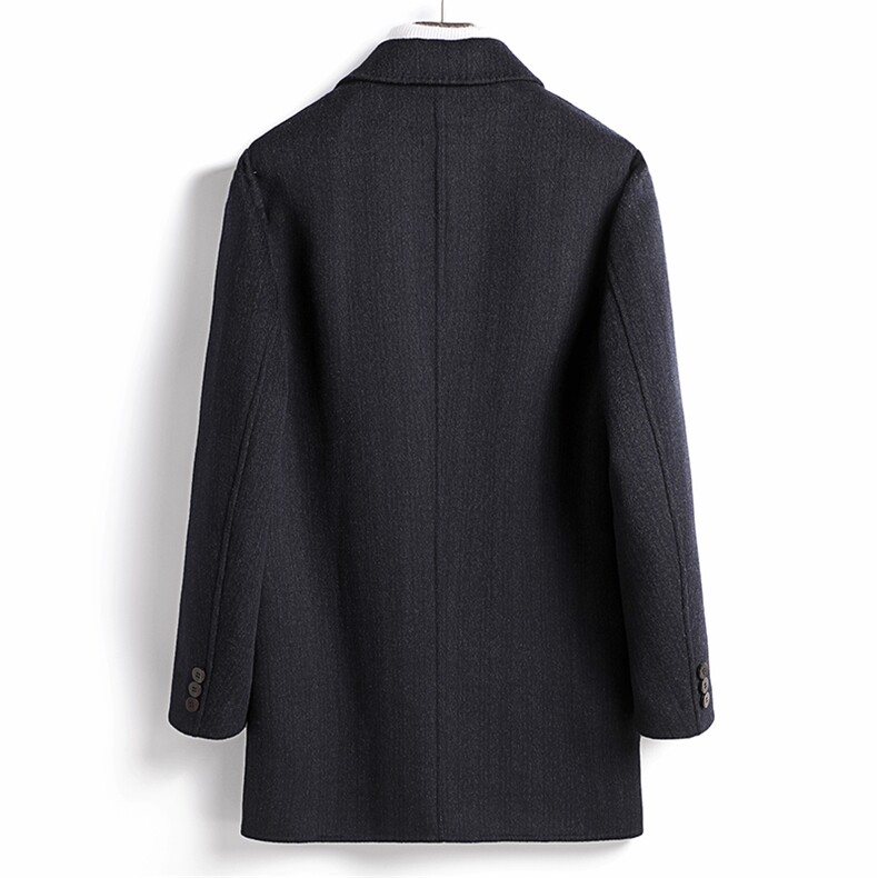 S-NT706秋冬男士翻领毛呢外套羊毛双面呢风衣翻领羽绒服P445,男装毛呢大衣,电商B360