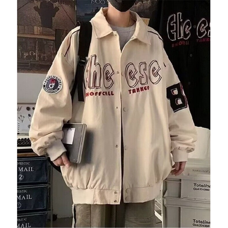 潮牌棒球服男生春秋季ins宽松休闲夹克潮流夹克J418,男装夹克,星座1116A-1（原606A）