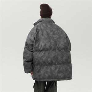 1白墙PU皮复古做旧设计钢印棉衣男女MY77096P130控198抖控228,女装棉衣/棉服,星座227-7