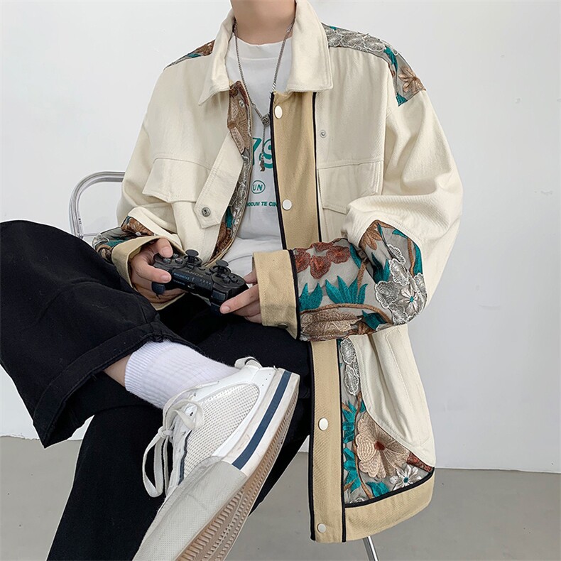 春秋美式潮牌刺绣棒球服男情侣宽松工装夹克男休闲外套HY068-P85,男装夹克,星座1008