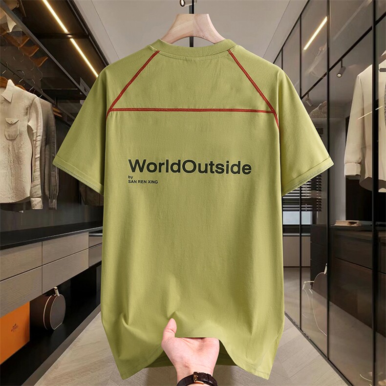 对色带防晒UPF50+吊牌速干吸湿透气T恤25B018-p25，男装防晒衣，星座610B-1