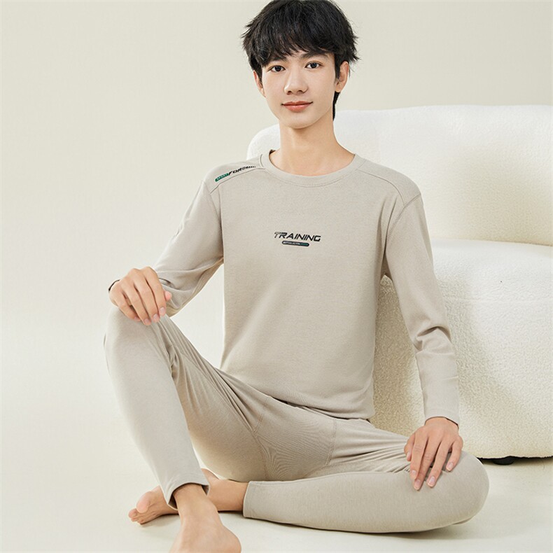 男士秋衣秋裤休闲情侣保暖内衣套装两件套TZ4339-P48,男装休闲套装,星座310B-3