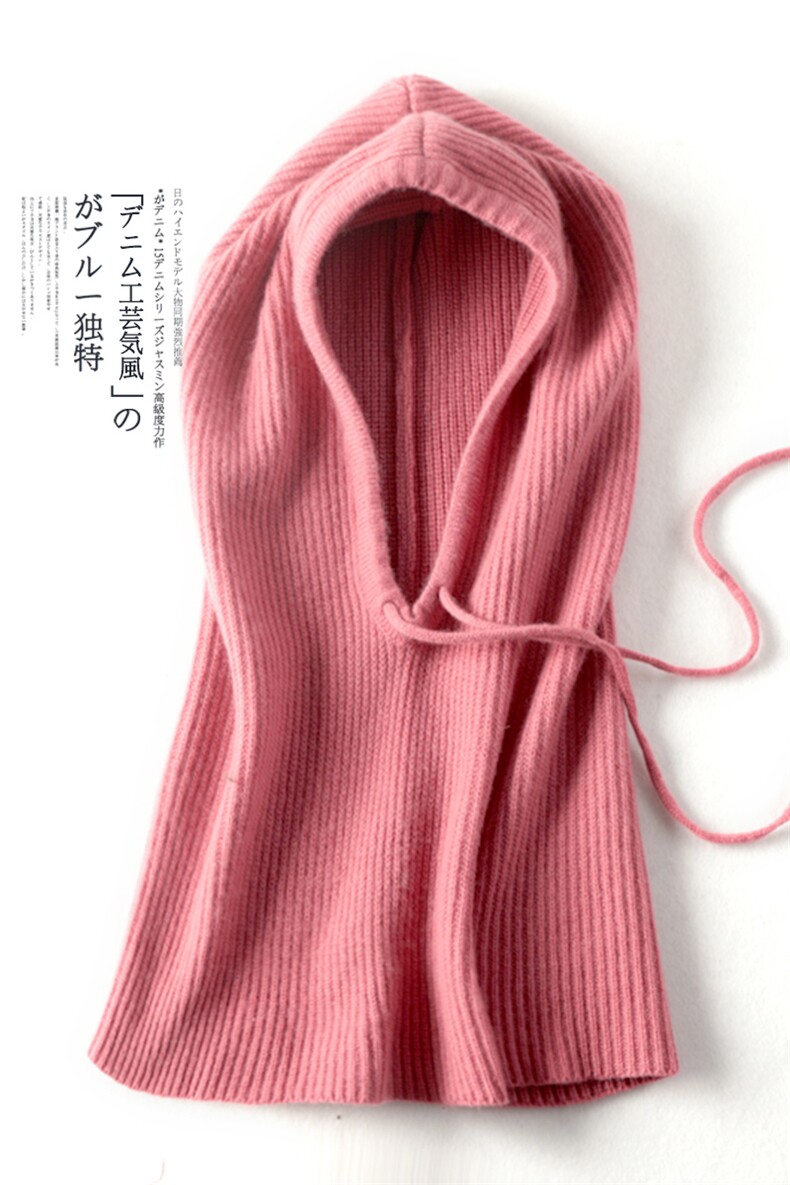 羊毛帽子女士秋冬季编织针织帽保暖洋气毛线帽显脸小卷边堆堆帽,饰品帽子,九月九羊绒