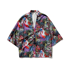 白底平铺图防晒衣大码新中式风薄款外套道袍披风汉服F20/P40，男装防晒衣，钱塘713