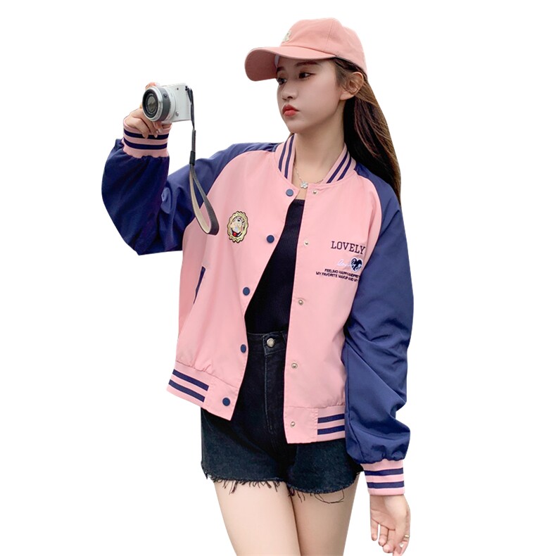 26秋季新款刺绣时尚短款夹克上衣小外套棒球服女182-8515P125K178,女装短外套,浙宝182A