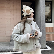 151带包包小个子皮毛一体2C232-151-P185-K268，女装短外套，2C232