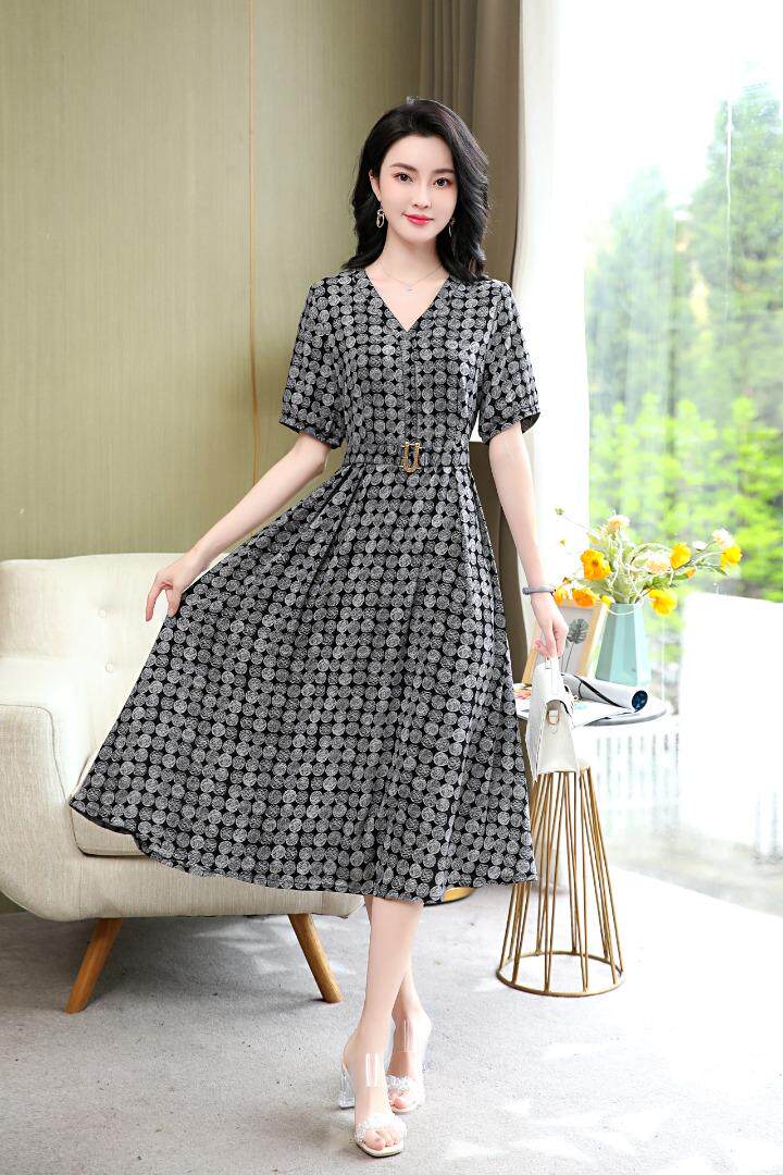 现货～新款连衣裙～气质款L到4XL，女装连衣裙，欧雅思丹尔