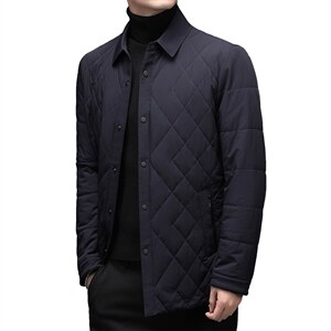 2023冬季中年男士休闲纯色棉衣男翻领棉服爸爸装外套YL20206-P190，男装棉衣，电商B212（原钱塘6029）